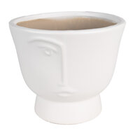 Clayre & Eef | Bloempot Binnen Wit ø 14x12 cm | 6CE1570M