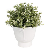 Clayre & Eef | Bloempot Binnen Wit ø 14x12 cm | 6CE1570M