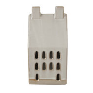 Clayre &amp; Eef   | Decoratie Huisje met LED Beige 9x8x18 cm | 6CE1591L
