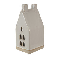 Clayre &amp; Eef   | Decoratie Huisje met LED Beige 9x8x18 cm | 6CE1591L