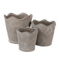 Clayre & Eef | Bloempot Binnen Grijs ø 13x12 cm | 6CE1618S