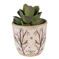 Clayre & Eef | Bloempot Binnen Beige Bruin ø 11x10 cm | 6CE1641XS