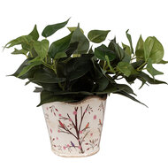 Clayre &amp; Eef   | Bloempot Binnen Beige Bruin &oslash; 16x15 cm | 6CE1644