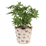 Clayre & Eef | Bloempot Binnen Beige Roze ø 16x15 cm | 6CE1664M