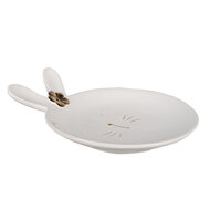 Clayre & Eef | Servies Ontbijtbord Wit 19x15x5 cm | 6CE1676