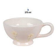 Clayre & Eef | Tea for One Roze Wit 18x12x13 cm /ø 15x11x7 cm 500 ml / 275 ml | 6CE1698