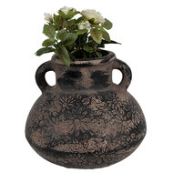 Clayre & Eef | Bloempot Binnen Grijs ø 15x13 cm | 6CE1711