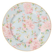 Clayre & Eef | Servies Ontbijtbord Groen, Roze ø 19x2 cm | 6CEDP0126