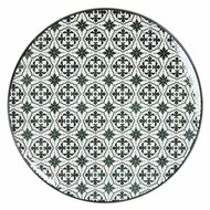 Clayre & Eef | Servies Dinerbord Wit Zwart ø 26x2 cm | 6CEFP0047