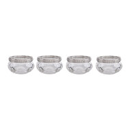 Clayre & Eef | Theelichthouder Set van 4 Transparant ø 6x3 cm | 6GL1129