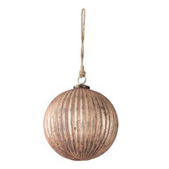 Clayre & Eef | Kerstbal XL Roze ø 15x15 cm | 6GL3111