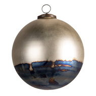 Clayre & Eef | Kerstbal XL Goudkleurig, Zwart ø 17x17 cm | 6GL3117