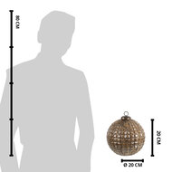 Clayre & Eef | Kerstbal XL Koperkleurig, Bruin ø 20x20 cm | 6GL3194