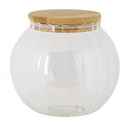 Clayre & Eef | Voorraadpot Deksel Transparant ø 13x14 cm | 6GL3375L