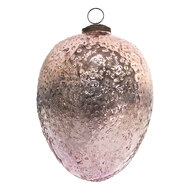 Clayre & Eef | Kerstbal Roze ø 12x18 cm | 6GL3526L