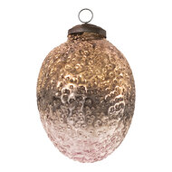 Clayre & Eef | Kerstbal Roze ø 6x10 cm | 6GL3526S