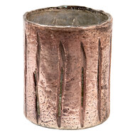 Clayre & Eef | Glazen Theelichthouder Roze ø 11x13 cm | 6GL3630
