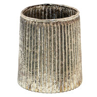 Clayre & Eef | Glazen Theelichthouder Goudkleurig ø 8x9 cm | 6GL3636