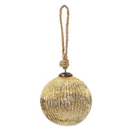 Clayre & Eef | Kerstbal Goudkleurig ø 5x5 cm | 6GL3657
