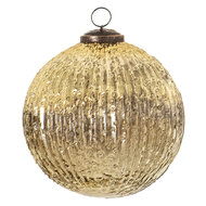 Clayre & Eef | Kerstbal Goudkleurig ø 12x12 cm | 6GL3659