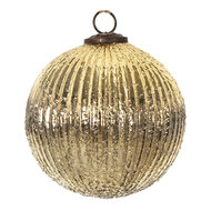 Clayre & Eef | Kerstbal Goudkleurig ø 14x14 cm | 6GL3660