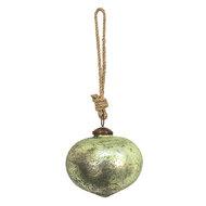 Clayre & Eef | Kerstbal Groen, Bruin ø 10x9 cm | 6GL3663