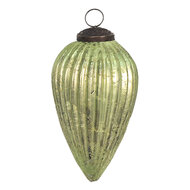 Clayre & Eef | Kerstbal Groen ø 7x12 cm | 6GL3665