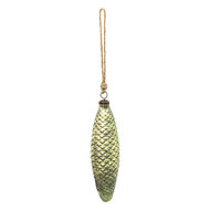 Clayre & Eef | Kerstbal XL Groen, Bruin 7x5x23 cm | 6GL3669