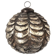 Clayre & Eef | Kerstbal Koperkleurig, Bruin ø 9x9 cm | 6GL3686