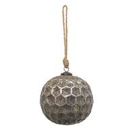 Clayre & Eef | Kerstbal XL Koperkleurig, Bruin ø 15x15 cm | 6GL3692