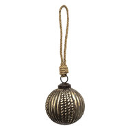 Clayre & Eef | Kerstbal Bruin ø 7x7 cm | 6GL3693