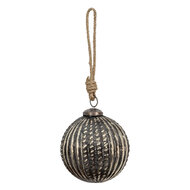 Clayre & Eef | Kerstbal Bruin ø 9x9 cm | 6GL3694