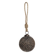 Clayre & Eef | Kerstbal Bruin ø 7x7 cm | 6GL3698