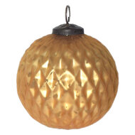 Clayre & Eef | Kerstbal Goudkleurig ø 10x10 cm | 6GL3732