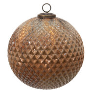 Clayre & Eef | Kerstbal XL Bruin ø 20x20 cm | 6GL3749