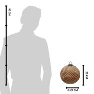 Clayre & Eef | Kerstbal XL Bruin ø 20x20 cm | 6GL3749