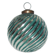 Clayre & Eef | Kerstbal Groen ø 10x10 cm | 6GL3762