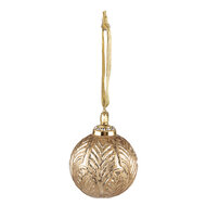 Clayre & Eef | Kerstbal Goudkleurig ø 7x9 cm | 6GL3821