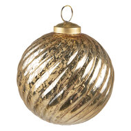 Clayre & Eef | Kerstbal Goudkleurig ø 9x10 cm | 6GL3829