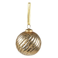 Clayre & Eef | Kerstbal Goudkleurig ø 9x10 cm | 6GL3829