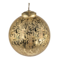 Clayre & Eef | Kerstbal Goudkleurig ø 9x10 cm | 6GL3830