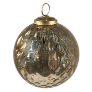 Clayre & Eef | Kerstbal Goudkleurig ø 9x11 cm | 6GL3844
