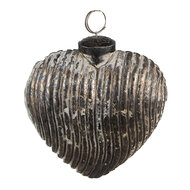 Clayre & Eef | Kerstbal Grijs 11x5x12 cm | 6GL3850