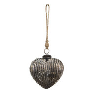 Clayre & Eef | Kerstbal Grijs 11x5x12 cm | 6GL3850
