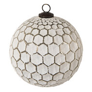 Clayre & Eef | Kerstbal Wit ø 15x15 cm | 6GL3870