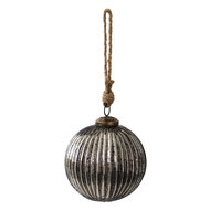 Clayre & Eef | Kerstbal Zwart ø 10x10 cm | 6GL3908