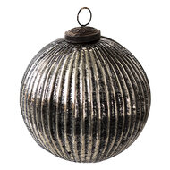 Clayre & Eef | Kerstbal Zwart ø 12x12 cm | 6GL3909