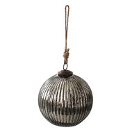 Clayre & Eef | Kerstbal Zwart ø 15x15 cm | 6GL3910