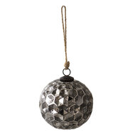 Clayre & Eef | Kerstbal Zwart ø 15x15 cm | 6GL3918