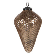 Clayre & Eef | Kerstbal Bruin ø 7x10 cm | 6GL4011